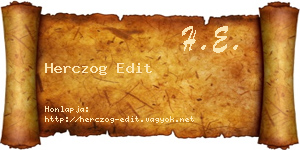 Herczog Edit névjegykártya